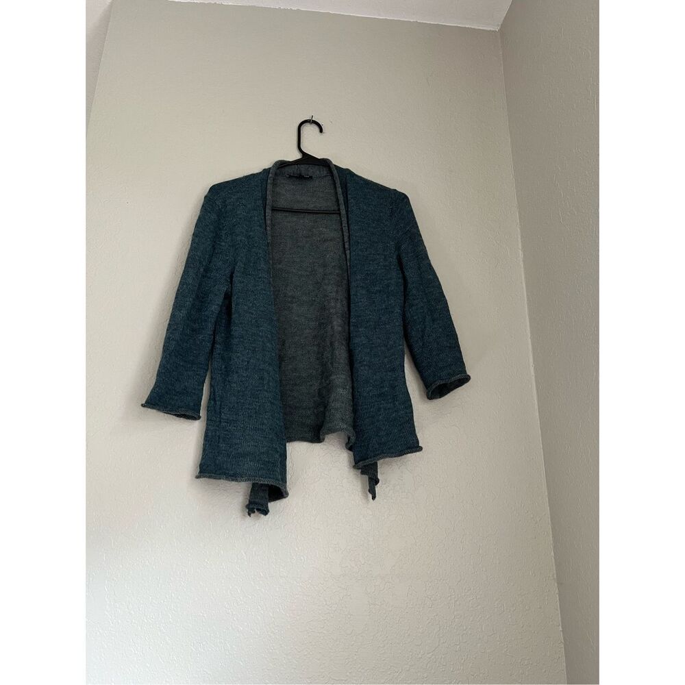 EILEEN FISHER Sweater S Alpaca Merino Wool Blend waterfall cardigan